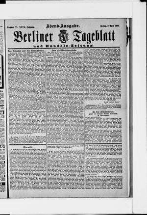 Berliner Tageblatt und Handels-Zeitung vom 06.04.1900