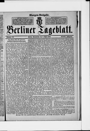 Berliner Tageblatt und Handels-Zeitung vom 07.04.1900