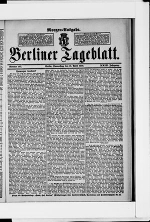 Berliner Tageblatt und Handels-Zeitung vom 12.04.1900