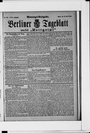 Berliner Tageblatt und Handels-Zeitung vom 23.04.1900