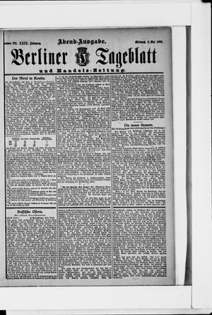 Berliner Tageblatt und Handels-Zeitung vom 02.05.1900