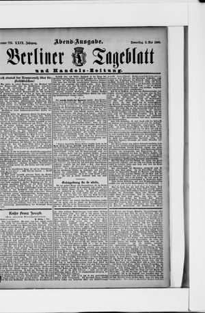 Berliner Tageblatt und Handels-Zeitung vom 03.05.1900