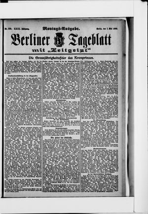 Berliner Tageblatt und Handels-Zeitung vom 07.05.1900