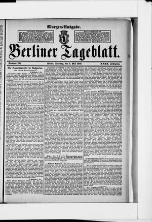 Berliner Tageblatt und Handels-Zeitung vom 08.05.1900