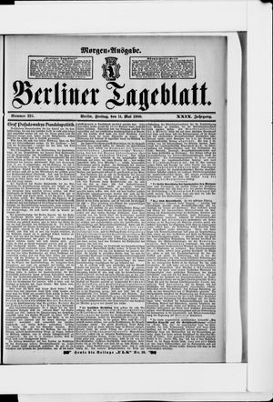 Berliner Tageblatt und Handels-Zeitung vom 11.05.1900