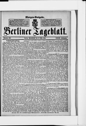 Berliner Tageblatt und Handels-Zeitung vom 12.05.1900