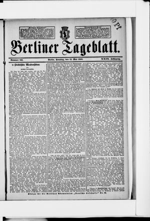 Berliner Tageblatt und Handels-Zeitung vom 13.05.1900