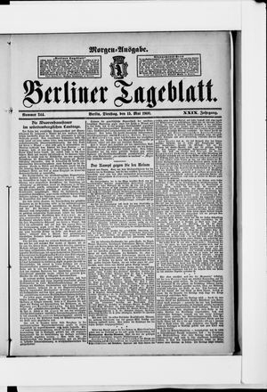 Berliner Tageblatt und Handels-Zeitung vom 15.05.1900