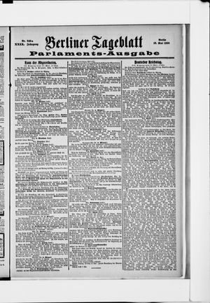 Berliner Tageblatt und Handels-Zeitung on May 18, 1900
