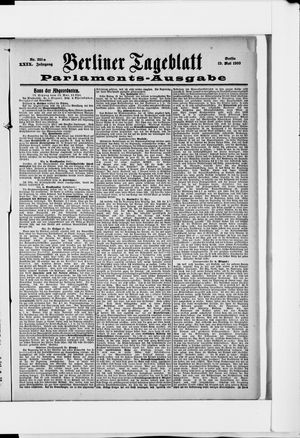 Berliner Tageblatt und Handels-Zeitung vom 19.05.1900