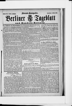 Berliner Tageblatt und Handels-Zeitung vom 19.05.1900