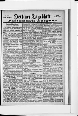 Berliner Tageblatt und Handels-Zeitung on May 20, 1900