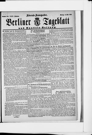 Berliner Tageblatt und Handels-Zeitung vom 21.05.1900