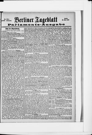 Berliner Tageblatt und Handels-Zeitung on May 22, 1900