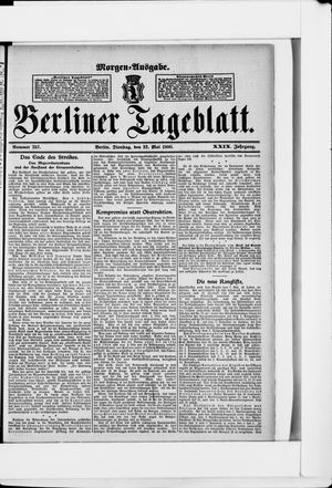 Berliner Tageblatt und Handels-Zeitung vom 22.05.1900