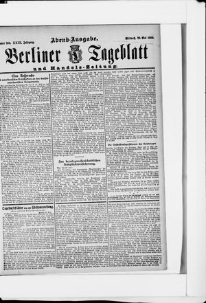 Berliner Tageblatt und Handels-Zeitung vom 23.05.1900