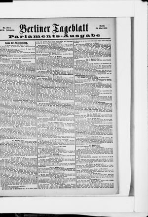 Berliner Tageblatt und Handels-Zeitung vom 24.05.1900