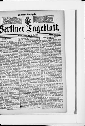 Berliner Tageblatt und Handels-Zeitung vom 29.05.1900
