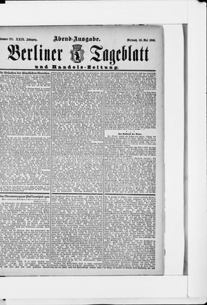 Berliner Tageblatt und Handels-Zeitung vom 30.05.1900