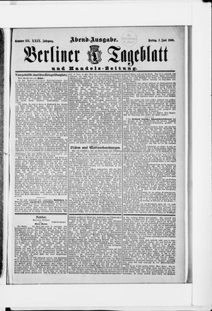 Berliner Tageblatt und Handels-Zeitung on Jun 1, 1900