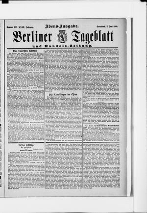 Berliner Tageblatt und Handels-Zeitung on Jun 2, 1900