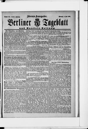 Berliner Tageblatt und Handels-Zeitung vom 06.06.1900