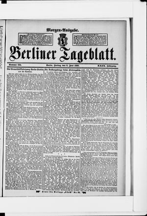 Berliner Tageblatt und Handels-Zeitung vom 08.06.1900