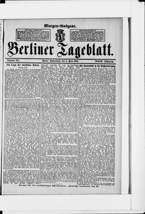 Berliner Tageblatt und Handels-Zeitung vom 09.06.1900