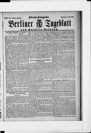Berliner Tageblatt und Handels-Zeitung vom 09.06.1900