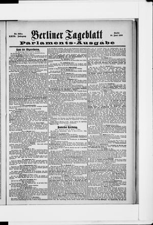 Berliner Tageblatt und Handels-Zeitung vom 10.06.1900