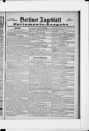 Berliner Tageblatt und Handels-Zeitung vom 12.06.1900