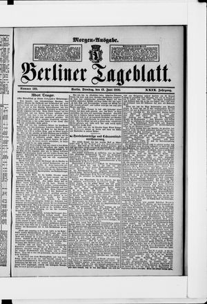Berliner Tageblatt und Handels-Zeitung vom 12.06.1900