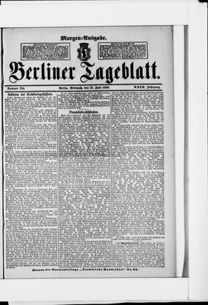 Berliner Tageblatt und Handels-Zeitung vom 13.06.1900