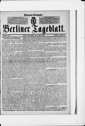 Berliner Tageblatt und Handels-Zeitung on Jun 14, 1900