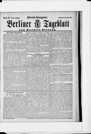 Berliner Tageblatt und Handels-Zeitung vom 16.06.1900