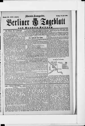 Berliner Tageblatt und Handels-Zeitung vom 19.06.1900