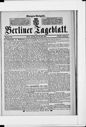 Berliner Tageblatt und Handels-Zeitung vom 29.06.1900