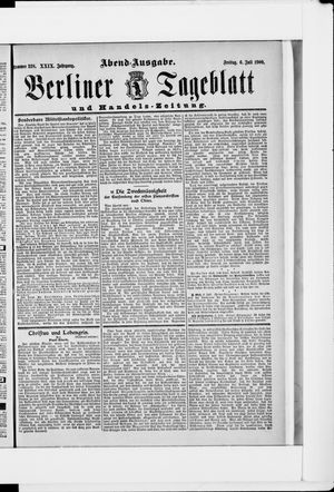 Berliner Tageblatt und Handels-Zeitung on Jul 6, 1900