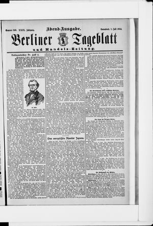 Berliner Tageblatt und Handels-Zeitung on Jul 7, 1900