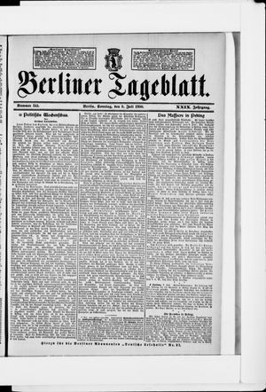 Berliner Tageblatt und Handels-Zeitung vom 08.07.1900