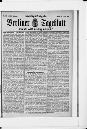 Berliner Tageblatt und Handels-Zeitung vom 09.07.1900
