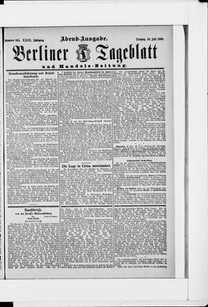 Berliner Tageblatt und Handels-Zeitung vom 10.07.1900