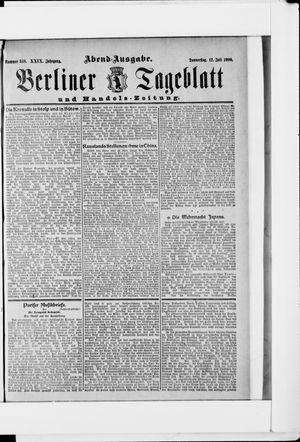 Berliner Tageblatt und Handels-Zeitung vom 12.07.1900