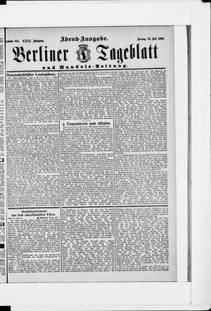 Berliner Tageblatt und Handels-Zeitung vom 13.07.1900