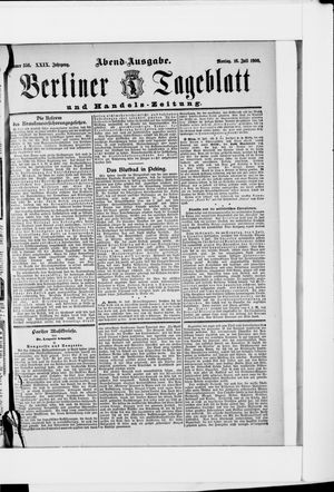 Berliner Tageblatt und Handels-Zeitung vom 16.07.1900