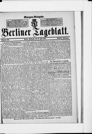 Berliner Tageblatt und Handels-Zeitung vom 18.07.1900