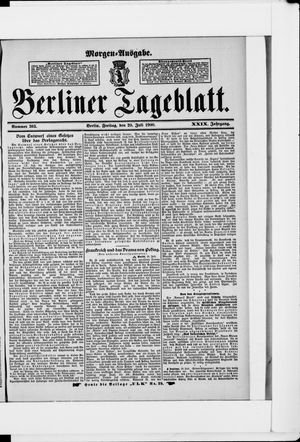 Berliner Tageblatt und Handels-Zeitung vom 20.07.1900