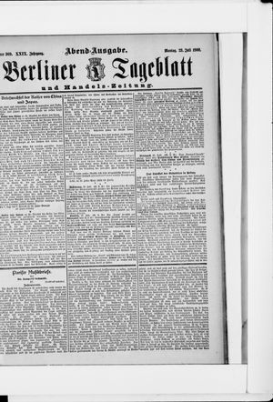Berliner Tageblatt und Handels-Zeitung vom 23.07.1900