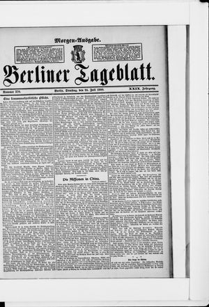 Berliner Tageblatt und Handels-Zeitung vom 24.07.1900