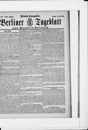 Berliner Tageblatt und Handels-Zeitung vom 24.07.1900